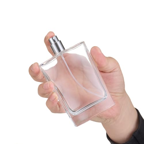 Refillable Perfume Bottle 100ML, Leak-Proof Travel Atomizer Spray Bottle with Fine Mist, Portable Empty Glass Perfume Bottle for Women & Men