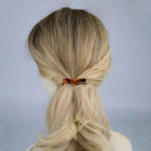 6 Pcs French Hair Side Combs for Women Bun Small Twist Hair Decorative, Strong Hold Clips for Women Bun(Brown, Black)