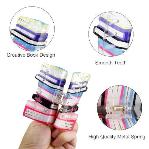 Book Hair Claw Clips for Women Girls, Funny Back to School Hair Clips Teachers Claw Clip Cute Hair Accessories for Teacher Students Appreciation Gifts