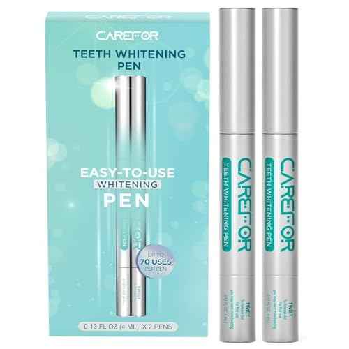 Teeth Whitening Pen 2 Pack (8ml) Fast-Acting Whitening Gel with Brush Applicator ? Portable Travel Kit for Professional Stain Removal & Brighter Smile