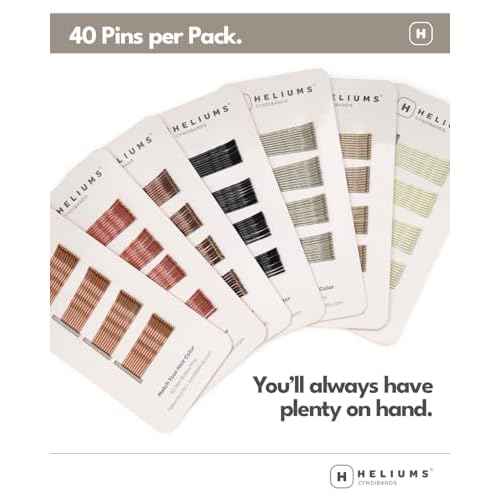 Heliums Mini Bobby Pins - Ash Blonde - 40 Pack, 1.5 Inch Small Hair Pins For Thin Hair & Kids
