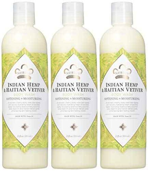 Nubian Heritage Indian Hemp Body Wash, Indian Hemp 13 OZ (Pack of 3)