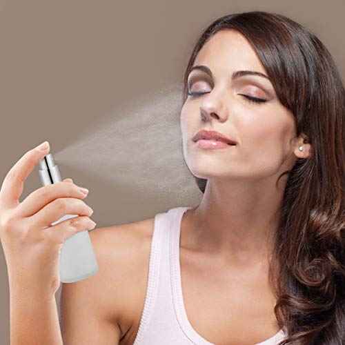 Empty Frosted Glass Spray Bottle 3.4oz, Perfume Atomizer, Fine Mist Spray (2 PACK)