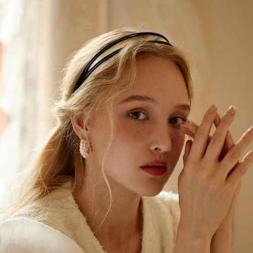 Plastic Headbands - 6 Pack Double Row Teeth Comb Headbands - Non-Slip Headband with Teeth Hair -Accessories for Women Girls - 5 Colors