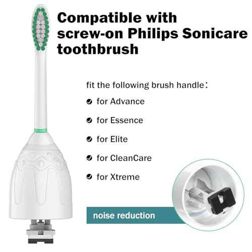 Toothbrush Heads for Philips Sonicare Replacement Brush Heads Medium Soft Dupont Bristles Electric Toothbrush Replacement Heads Fit E-Series Essence Xtreme Elite Advance and CleanCare, 6 Pack