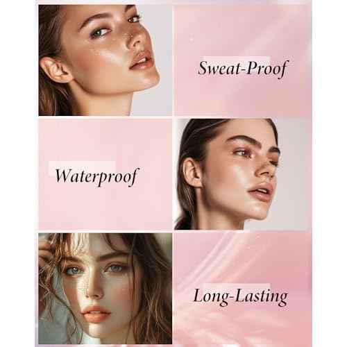 Face Glitter, Gold Temporary Face Tattoos Stickers, Body Face Glitter for Women Girls, Country Concerts Singer Festival Rave Accessories (Gold - 10 pcs)