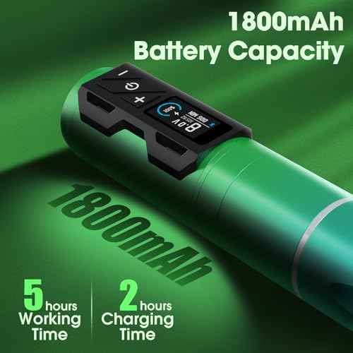 INKin Tattoo Gun Kit for Beginners, CL4 Wireless Tattoo Machine with 4.0mm Stroke and 2Pcs 1800mAh Power, Tattoo Kit Complete with 56Pcs Tattoo Needles and 9Pcs Ink, Smooth and Quiet for Tattoo Artist