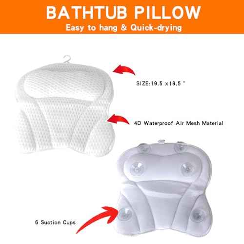 Bathtub Tray Table and Bath Pillow, Expandable and Foldable Bath Caddy Tray for Tub, Luxury Bathtub Accessories