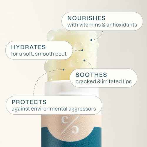 Cliganic Organic Lip Balm Set (6 Flavors) - 100% Natural Hydrating, Moisturizing for Dry Cracked Lips, for Men & Women