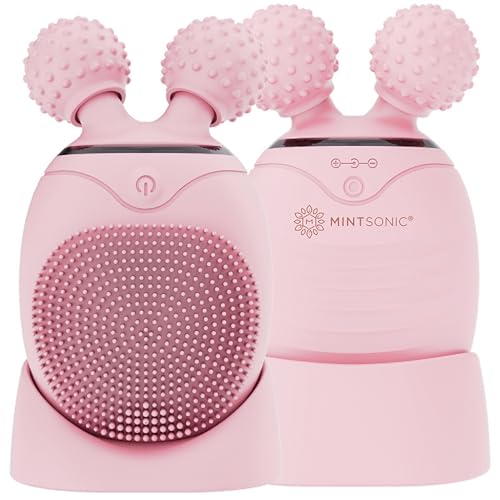 Face Roller for Wrinkles and Lifting Alternative - Silicone Face Scrubber Exfoliator, Electric Facial Massage Tool, Premium Lymphatic Drainage Massager for Chin, Neck and More, Face Cleanser Brush