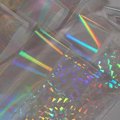 JCakes Aurora Nail Art Foil 20 Rolls Holographic Transfer Foil for Laser Designs
