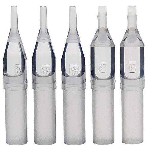 Disposable Tattoo Tip - Autdor 100PCS Disposable Tips Assorted for 3RL 5RL 7RL 9RL 3RS 5RS 7RS 9RS 5M1 7M1 Tattoo Needles Round Flat Magnum Plastic Tips for Tattooing Supplies