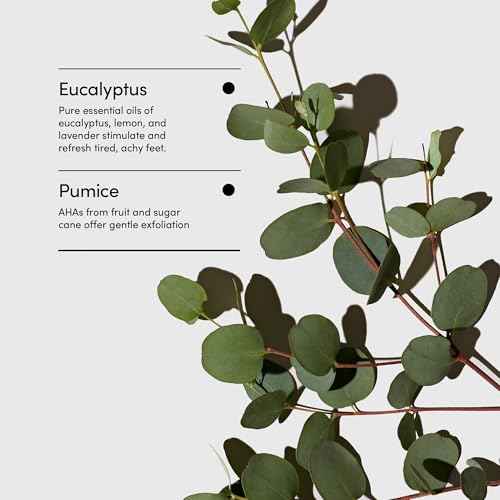 LATHER Foot Scrub with Pumice Stone - Gentle Exfoliating Foaming Foot Scrub for Skin - Cracked Heel Repair for Smooth, Soft Feet - Pedicure Foot Spa | 4 Oz