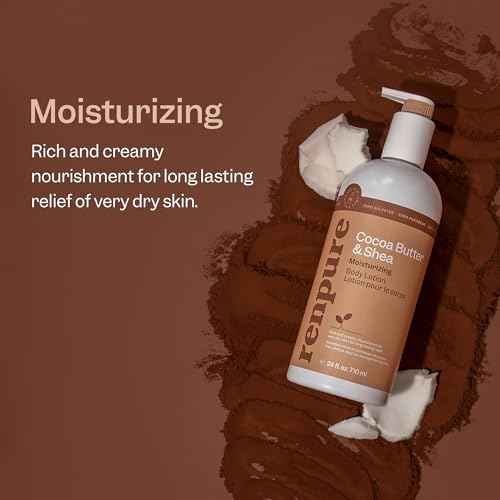 Renpure Cocoa Butter & Shea Butter Ultra-Hydrating Body Lotion - Rich & Creamy Formula for Long Lasting Hydration- For Dry to Very Dry Skin - Cocoa Butter and Shea Butter - 24 Fl Oz