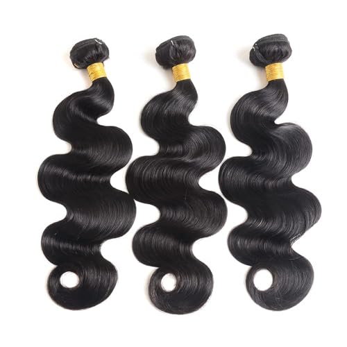 Human Hair Bundles 20 22 24 Inch Body Wave Bundles Human Hair 100% Unprocessed Brazilian Virgin Hair 3 Bundles Human Hair Body Wave Hair Bundles Hair Extensions Natural Black Color
