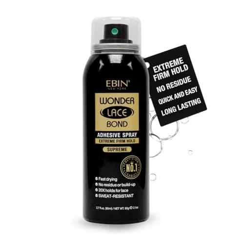 Wonder Lace Bond Adhesive Spray - Supreme (Extreme Firm Hold), 2.7 fl. oz./ 80ml | Fast Drying, No Residue, No Build up, Powerful Hold, All-Day Hold, Daily Wig Application