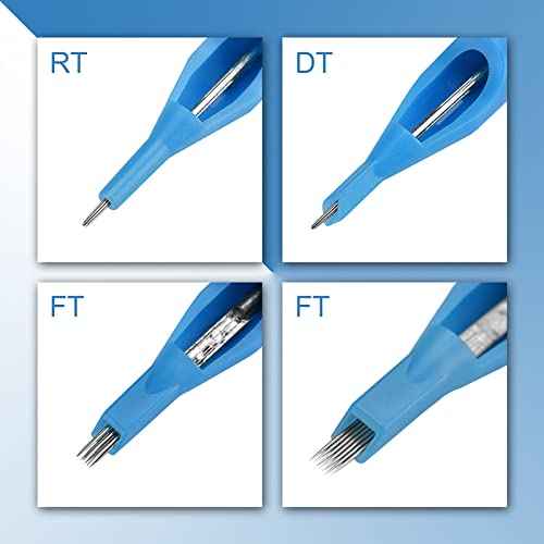 50pcs Disposable Tattoo Needle Tips Set Blue 3DT 5DT 7DT 9DT 11DT Plastic Tattoo Nozzle Tips for Tattooing Supplies (3RT)