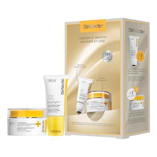StriVectin Tighten & Smooth Neck Cream and Neck Serum Roller Anti-aging Skin Care 2-Piece Set, Smoothing Look of Wrinkles and Fine Lines, Improves Crepey Skin and Vertical Lines