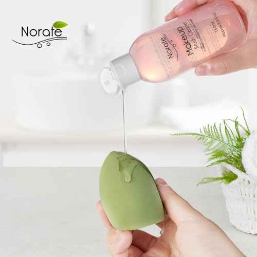 Norate Makeup Brush Cleaner, Make Up Brush Cleaner Solution + Makeup Brush Cleansing Pad, Brush Cleaner Mat for Brushes, Deep Clean Shampoo, Gentle Formula Cruelty Free, 2 Piece Set