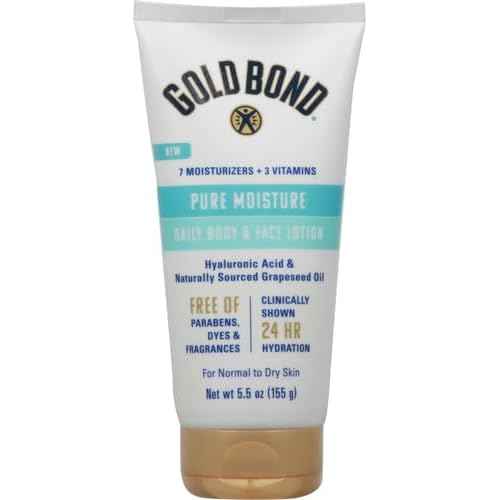 Gold Bond Pure Moisture Lotion, 5.5 oz., Ultra-Lightweight Daily Body & Face Lotion