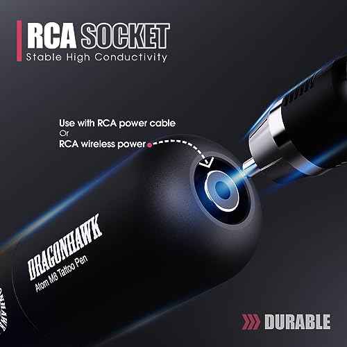 DRAGONHAWK Wireless Tattoo Machine Beginner Complete Kit Rotary Pen 50Pcs Cartridges Needles Color Inks Battery Power Supply 375DC