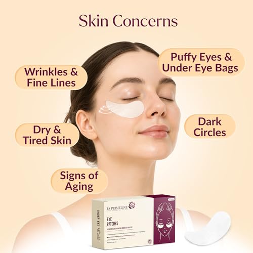 Biocellulose Under Eye Patches for Puffy Eyes and Dark Circles ? Natural Mask to Reduce Puffiness, Bags, Wrinkles & Fine Lines ? 12 Pairs ? Skincare Gift for Women & Men