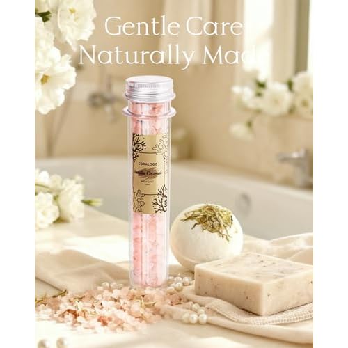 Coralogo Natural Spa Gift Baskets - Natural Pampering Spa Set, Self-Care Get Well Soon Basket,Thank You Gifts, Unique 11pcs Gift Set for Birthday Christmas Valentines Day Mothers Day