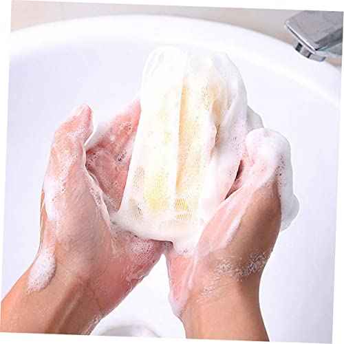 minkissy 4pcs Facial Foaming Nets for Soap Exfoliating Bubble Maker Pouches for Gentle Face Wash Skincare Routine Sponge Flower Design