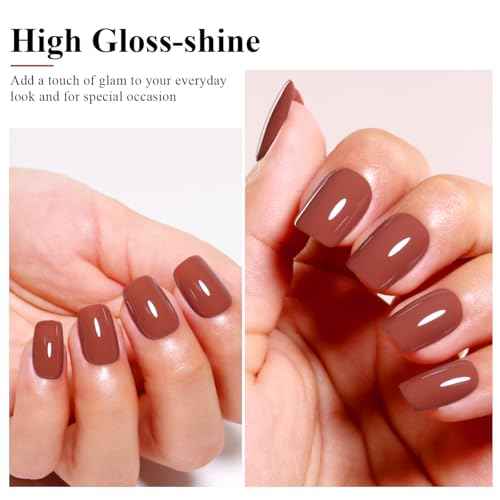 Imtiti 10ML Chocolate Moose Nail Gel Polish Soak Off LED UV Brown Gel Polish DIY at Home Salon Art Gift for Women Girls 1PCS