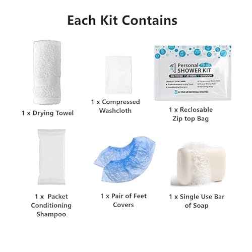 Compact Personal Shower Kit To-Go? Your Hygiene Companion for Travel, Gym, and Outdoor Adventures (100)