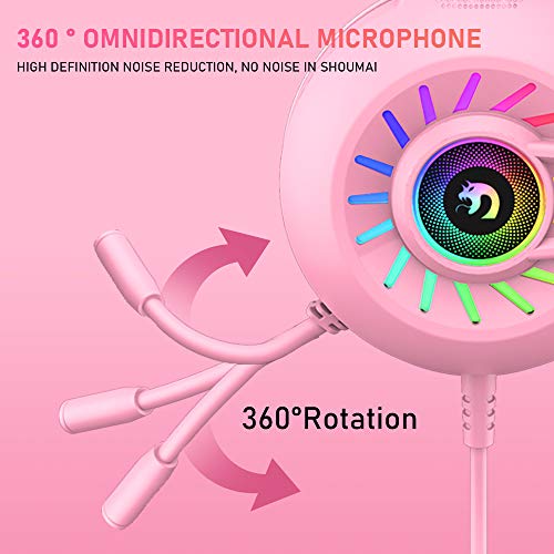60% Mechanical Gaming Keyboard and Mouse and Mouse pad and Gaming Headset,4 in 1 Wired 68 Keys LED RGB Backlight Bundle for PC Gamers,Xbox,PS4 Users (Pink/Blue Switch)