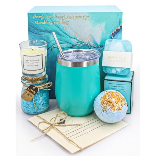 Birthday & Mother's Day Gift Basket - Relaxing Spa Set for Women, Unique Self Care Gifts for Mom, Sister, Friend, Wife or Teacher