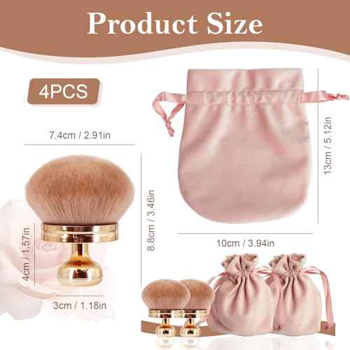 2 Pack Extra Large Body Makeup Brush for Self Tanner, 3 Inch Wide Self Tanning Blend Brush - Soft Synthetic Hair for Powder, Foundation, Blusher, Bronzer (with Bonus Pouch)