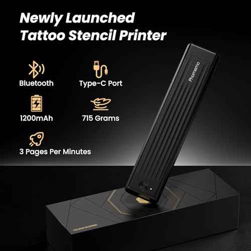 Phomemo Tattoo Stencil Printer for Beginners & Professional, Tattoo Printer Machine with 10 Pcs Transfer Paper, Wireless Tattoo Machine Kit for Temporary Tattoo