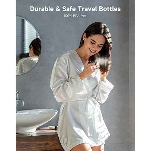 Morfone Travel Bottles Kits -TSA Approved Travelling Size Containers for Toiletries Leak Proof Refillable Liquid Travel Essentials with Toiletry Bag for Cosmetic Shampoo Conditioner Lotion
