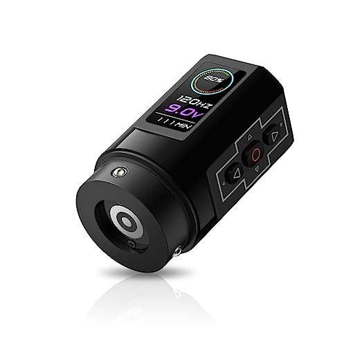 EZ P3 Pro Tattoo Power Supply - 1600mAh Wireless Tattoo Battery Type-C Connector Pack with LED Digital Display for P3 Pro Wireless Tattoo Machine Pen (Black)