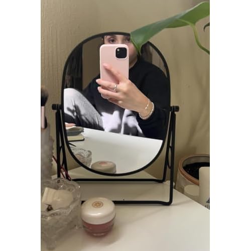 JOYOEIKON Classic Dual Sided 5X and 1X Magnifying Makeup Mirror and Tabletop Standing 360¡Æ Rotation Vanity Mirror,Desktop Cosmetic Mirror (Chrome)