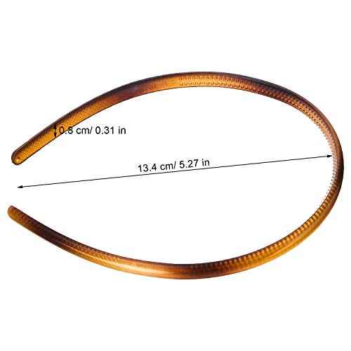 WILLBOND 6 Pieces Plastic Headbands for Women Thin Headband with Teeth Plain Head Bands for Halloween Christmas Women's Hair