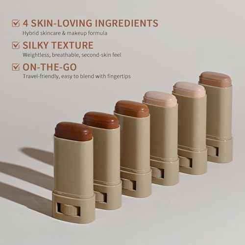 Beauty Balm Serum Boosted Skin Tint, Foundation Stick, Tinted Moisturizer for Face, Full Coverage Foundation, Concealer Stick for Foundation Makeup, Contour Sticks for Face Makeup, Dewy Finish (#03)