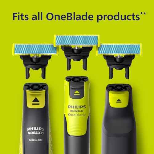 Philips Norelco OneBlade Anti Friction Blade, Genuine Replacement Blade for OneBlade Electric Shaver and Trimmer, Durable Stainless Steel, Trim, Edge and Shave, 2 Pack, QP225/80