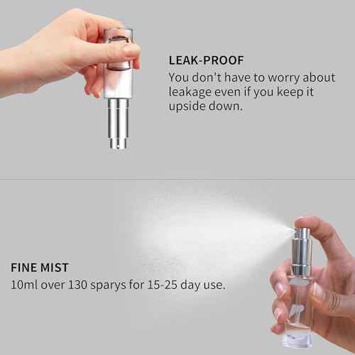 MUB 10ml Perfume Travel Refillable Atomizer Bottle Glass Unique Top-Filling Leak-Proof Spray Bottle Atomizer Sprayer for Perfume Cologne Mini Travel Size Empty Pocket Portable