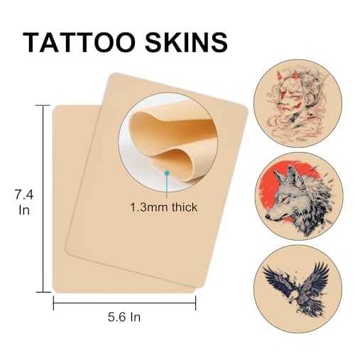 30Pcs Tattoo Practice Skin Kit with Transfer Paper - Yugui 10pcs Professional 1.3mm Fake Skin & 20pcs Premium Tracing Stencil Paper Set for Beginners to Artists Kits Supplies