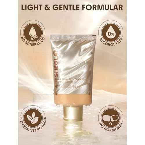 SHEGLAM Dew & Done Skin Tint with SPF20 Light-medium Coverage Foundation Evens Skin Tone-Nude