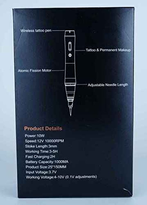 Blackbudda PMU Machine with Display Screen, Rotary Permanent Makeup Machine kit Equipped 10pcs Needles Cartridge, Ink Cups & Spare Battey (Silver)