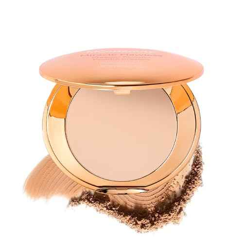 MCoBeauty - Miracle Flawless Pressed Powder - 1 Light Shade - Compact Setting Powder with Rose Flower Extract and Sweet Almond Oil - Helps Finish and Refine the Look of Makeup