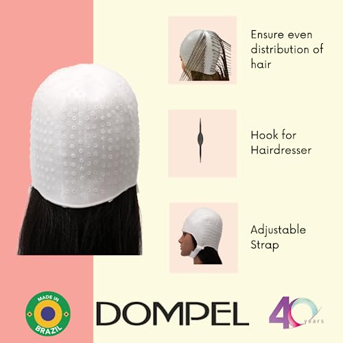 Dompel Silicone Highlight Hair Cap | Reusable Professional Silicone Cap | Special for Hair Dyeing | Model 233 CA 1 UND