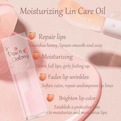 4PCS Hydrating Clear Lip Oil,Jelly Honey Lip Gloss Oil,Korean Big Brush Lip Oil,Long-lasting Moisturizing Nourishing Lip Balm,Plumping Lip Fresh Texture Clear Lip Gloss,Makeup Lip Care Tools
