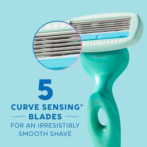 Schick Hydro Silk Ultra Sensitive Razor for Women | Womens Razor for Sensitive Skin, 5 Blade Razors for Women, Womens Razors for Shaving, Includes 1 Handle & 5 Refills