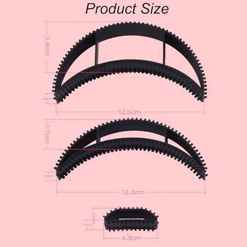 5Pcs Bump It Set Black Styling Coiler for Volume Hair Accessory Bumps Fluffy Hairdressing Tools for Women and Girls