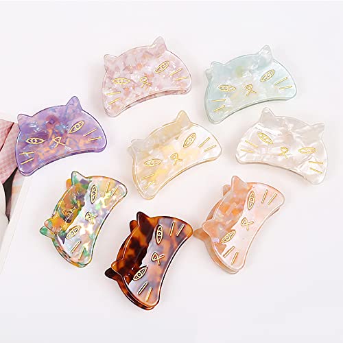 Cute Cat Hair Clips,Claw Clips for Girls,Acetate Hair Clips for Women,S4